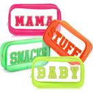 Bolsa de higiene pessoal SilTriangle Mama and Baby, 4 peças com zíper