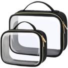 Bolsa de higiene transparente aprovada pela PACKISM TSA com alça preta