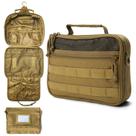 Bolsa de higiene VELVEBAG para homens impermeável Kit Dopp de viagem cáqui Bolsa de higiene VELVEBAG para homens impermeável Kit Dopp de viagem cáqui