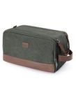 Bolsa de higiene WANDF Travel Organizer, lona, couro, verde