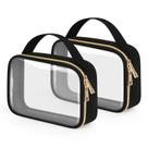 Bolsa de higiene Wedama Clear, pacote com 2 alças para viagem, preta