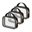 Bolsa de higiene Wedama TSA aprovada pela TSA, pacote com 3 unidades, transparente com alças