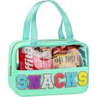 Bolsa de lanche TESAFNG Chenille Letter Clear, bolsa de maquiagem impermeável