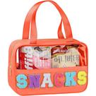 Bolsa de lanche TESAFNG Chenille Letter Clear, bolsa de maquiagem impermeável