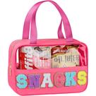 Bolsa de lanche TESAFNG Chenille Letter Clear, bolsa de maquiagem impermeável