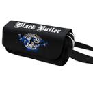 Bolsa de lápis Black Butlers Sebastians Michaelis Nylon 20x10x6cm