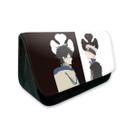 Bolsa de lápis Black Clovers Anime de poliéster de grande capacidade Bolsa de lápis Black Clovers Anime de poliéster de grande capacidade
