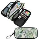 Bolsa de lápis Fustylead Exotic Plants Bolsa de armazenamento grande de nylon