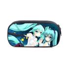 Bolsa de lápis Hatsune Miku Anime Caixa de lápis de nylon impermeável