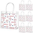 Bolsa de lembrancinhas de beisebol Aliceset PVC Clear 20 peças 20x20x8cm com alça Bolsa de lembrancinhas de beisebol Aliceset PVC Clear 20 peças 20x20x8cm com alça