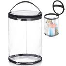 Bolsa de loção transparente Sanwuta Toiletry Cylinder impermeável preta Bolsa de loção transparente Sanwuta Toiletry Cylinder impermeável preta