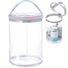 Bolsa de loção transparente Sanwuta Toiletry Cylinder Waterproof Silver