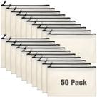 Bolsa de lona com zíper Frienda, pacote com 50 unidades, bolsa artesanal DIY, bege Bolsa de lona com zíper Frienda, pacote com 50 unidades, bolsa artesanal DIY, bege