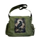 Bolsa De Lona Grande Para Laptop Feminina E Masculina Com Estampa Vintage De Corvo, Bolsa De Ombro
