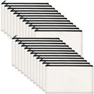 Bolsa de lona Zeedix White, 24 pacotes de 21 x 13 cm com zíper