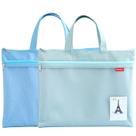 Bolsa de malha com zíper, pendente, 28 x 35 cm, bolso duplo grande, 2 peças