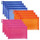 Bolsa de malha de nylon com zíper Sinzip multicolorida A5 (25x18cm) x12