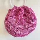 Bolsa de Mão Estilo Saco Rosa Mesclada