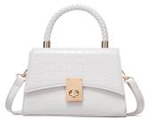 Bolsa de mão feminina clássica pequena JHVYF branca