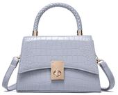 Bolsa de mão feminina clássica pequena prateada JHVYF