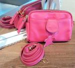 Bolsa de Mão Feminina em Couro Rosa - Formatura/Casamento - 830