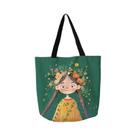 Bolsa De Mão Feminina Reutilizável, Fashion, Multifuncional, Tote Bag De Lona Impressa