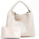 Bolsa de mão Geelyda Woven Sacola de grande capacidade branca