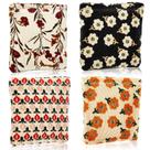 Bolsa de maquiagem Abbylike Floral Corduroy Cosmetic, conjunto de 4 Bolsa de maquiagem Abbylike Floral Corduroy Cosmetic, conjunto de 4