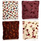 Bolsa de maquiagem Abbylike Floral Corduroy Cosmetic, conjunto de 4 Bolsa de maquiagem Abbylike Floral Corduroy Cosmetic, conjunto de 4