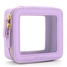 Bolsa de maquiagem Aveniee Mini Clear Lilac Saffiano PU Leather Bolsa de maquiagem Aveniee Mini Clear Lilac Saffiano PU Leather