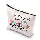 Bolsa de maquiagem BDPWSS Chicken Lover Just a Girl Who Loves Peckers Bolsa de maquiagem BDPWSS Chicken Lover Just a Girl Who Loves Peckers