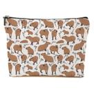Bolsa de maquiagem Blue Leaves Cute Capivara Animal Lover Gift