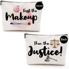 Bolsa de Maquiagem Blue Leaves Lawyer - Presente de Formatura para Mulheres