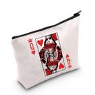 Bolsa de maquiagem cosmética LEVLO Queen of Hearts Blackjack Cards