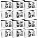 Bolsa de maquiagem de futebol de 12 peças, bolsa de cosméticos com palavras, bolsas de armazenamento de viagem de futebol, estojo de armazenamento portátil, bolsa de higiene, acessórios com zíperes para jogadores de futebol, equipes, mulheres e meninas (estilo futebol branco) Bolsa de maquiagem de futebol de 12 peças, bolsa de cosméticos com palavras, bolsas de armazenamento de viagem de futebol, estojo de armazenamento portátil, bolsa de higiene, acessórios com zíperes para jogadores de futebol, equipes, mulheres e meninas (estilo futebol branco)