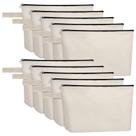 Bolsa de maquiagem de lona Sinzip MN-WB07 10 unidades branca (L)