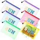 Bolsa de maquiagem de praia Kacctyen Clear à prova d'água com bolsa com zíper