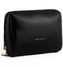Bolsa de maquiagem de viagem Aveniee Vegan Leather com bolsos pretos Bolsa de maquiagem de viagem Aveniee Vegan Leather com bolsos pretos