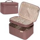 Bolsa de maquiagem de viagem NISHEL grande de camada dupla para mulheres