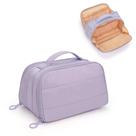 Bolsa de maquiagem de viagem OCHEAL Wide Open Flat Cosmetic Purple
