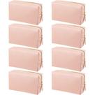 Bolsa de maquiagem Dunzy PU Leather Cosmetic Bolsa impermeável rosa Bolsa de maquiagem Dunzy PU Leather Cosmetic Bolsa impermeável rosa