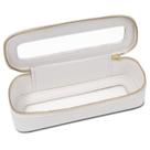 Bolsa de maquiagem FFPaw Clear Small com porta-pincéis de maquiagem branca