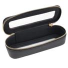 Bolsa de maquiagem FFPaw Clear Small com porta-pincéis de maquiagem preta