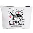 Bolsa de maquiagem Fokongna Hair Stylist 25x20cm em tela