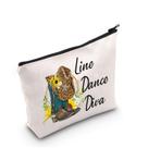 Bolsa de maquiagem G2TUP Line Dance Diva White Bag 2.0 para mulheres