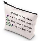 Bolsa de maquiagem G2TUP Scottish Thistle Flower Motivational Quote Bolsa de presente para fãs de programas de TV (flor de cardo escocês)