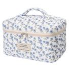 Bolsa de maquiagem Gosect Floral Coquette Aesthetic Blue Peacock