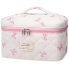 Bolsa de maquiagem Gosect Floral Coquette Aesthetic White para mulheres