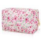 Bolsa de maquiagem Gosect Floral Impermeável de Couro Rosa para Mulheres