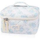 Bolsa de maquiagem Gosect Large Travel acolchoada para mulheres Blue Rose
